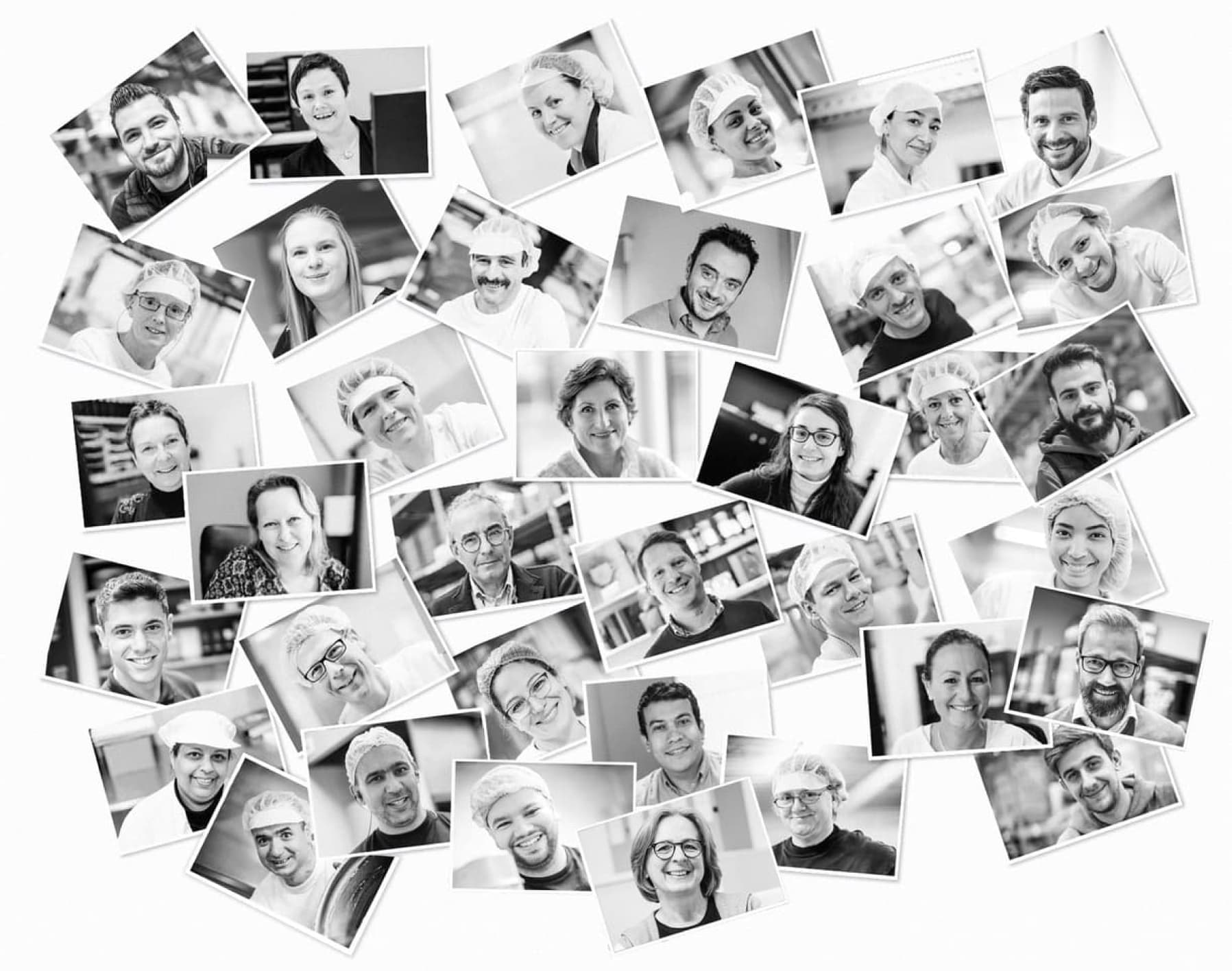 Collage of photos of Café-Tasse employees
