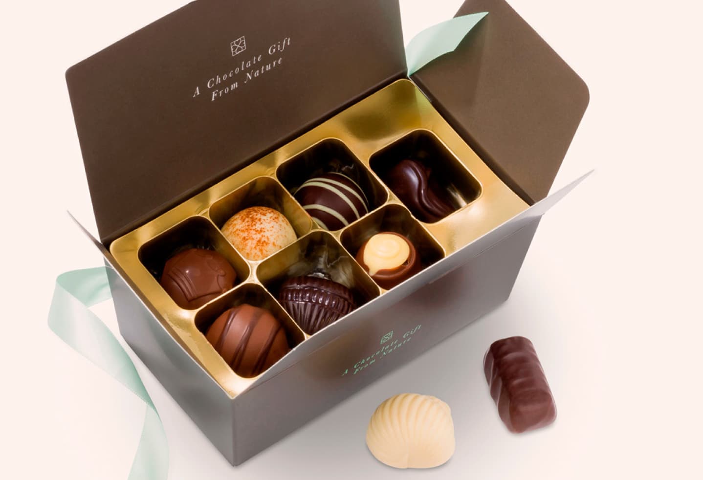 Assortiment de pralines Arosa dans son ballotin
