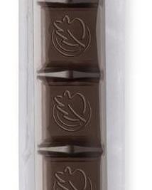 Barre de chocolat conditionnée en flowpack transparent