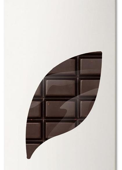 Étui carton neutre à fenêtre découpée laissant voir la tablette de chocolat